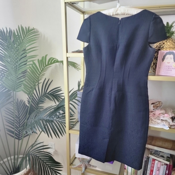 Tahari Shift Dress - Navy Blue - No Size - Measurements Listed - Picture 3 of 8